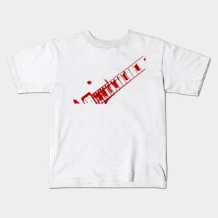 Red guitar neck Kids T-Shirt